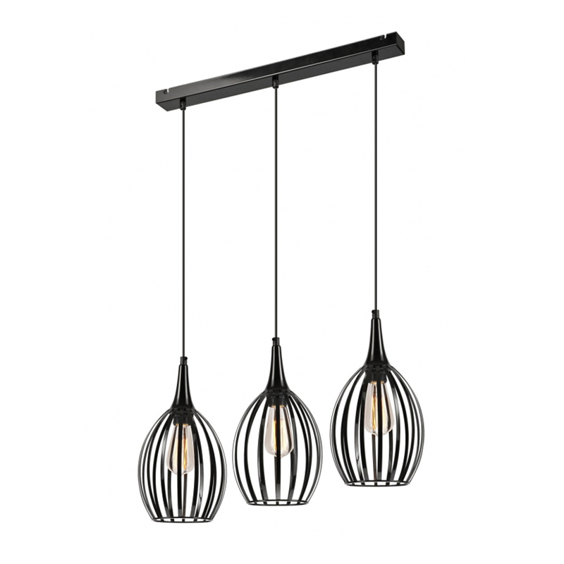 Lustra VINCENT negru 3x60W E27, metal