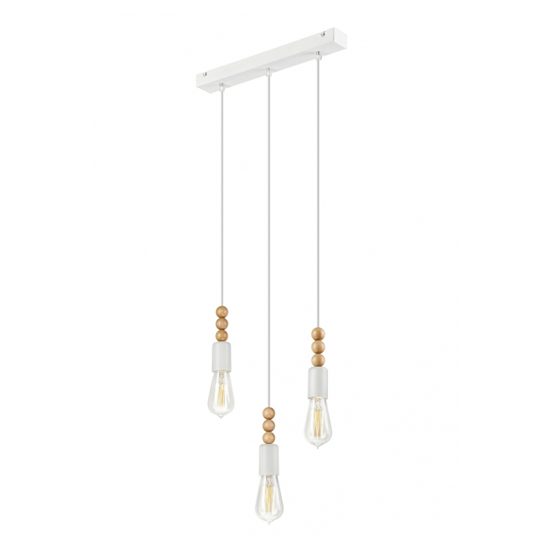 Lustra SIMON alb 3x60W E27, metal