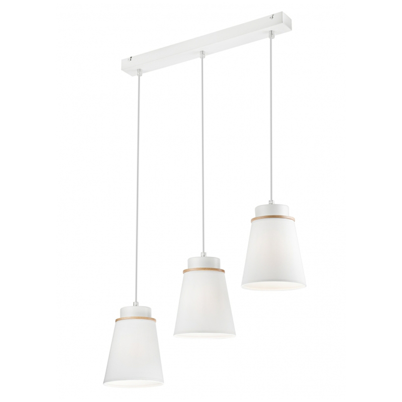 Lustra AGUSTINO alb 3x60W E27, textil LM 3.110/A - 37615