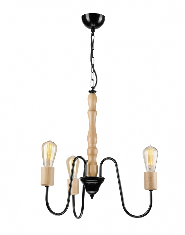 Lustra NORAH negru 3x60W E27, metal