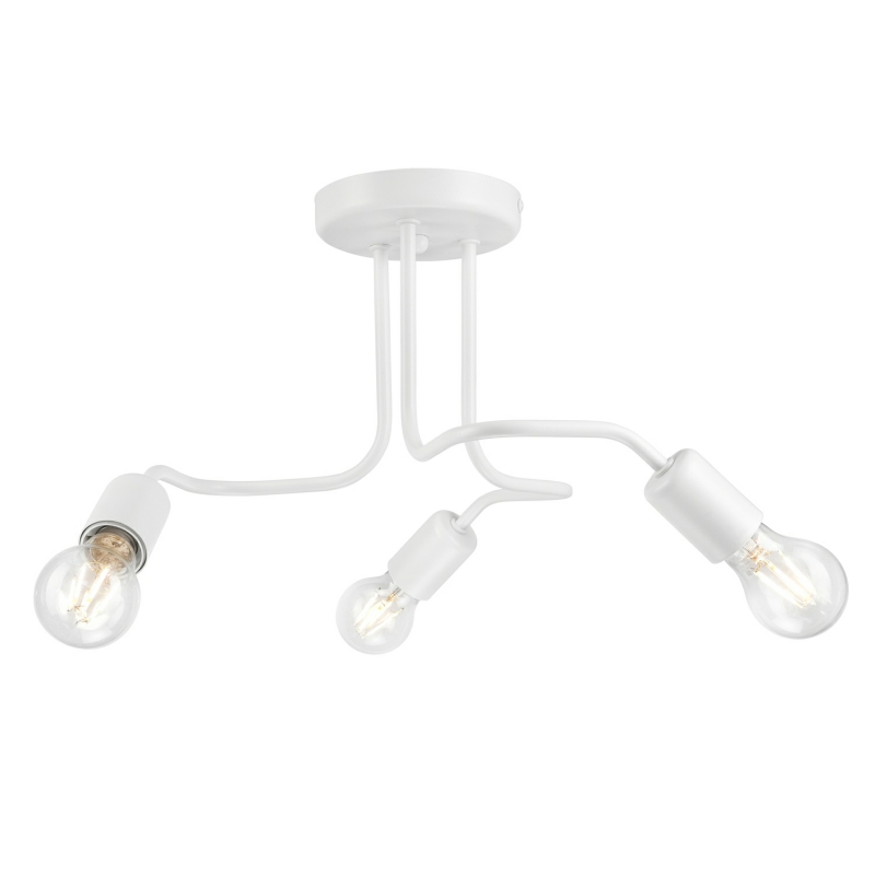 Lustra CHARLIE alb 3x60W E27, metal
