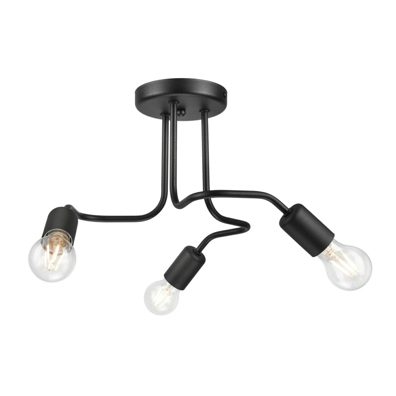 Lustra CHARLIE negru 3x60W E27, metal