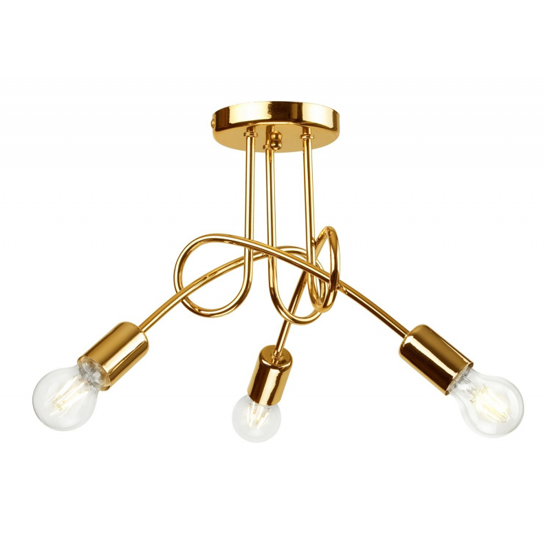 Plafoniera CAMILLA auriu 3x60W E27, metal