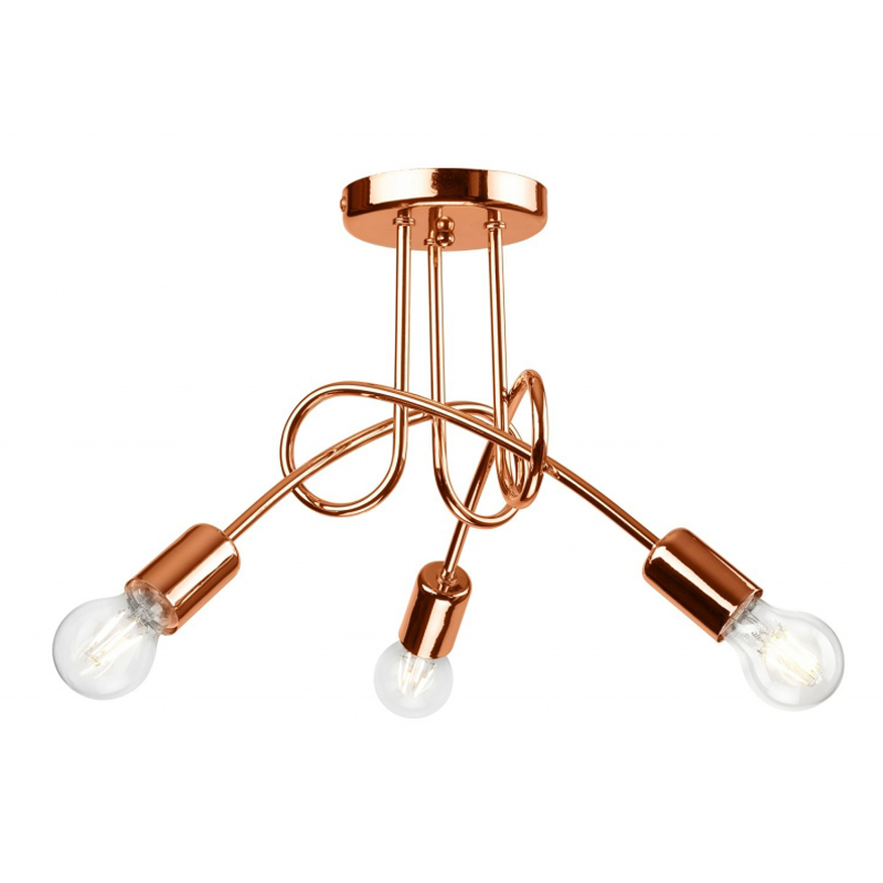 Plafoniera CAMILLA cupru 3x60W E27, metal