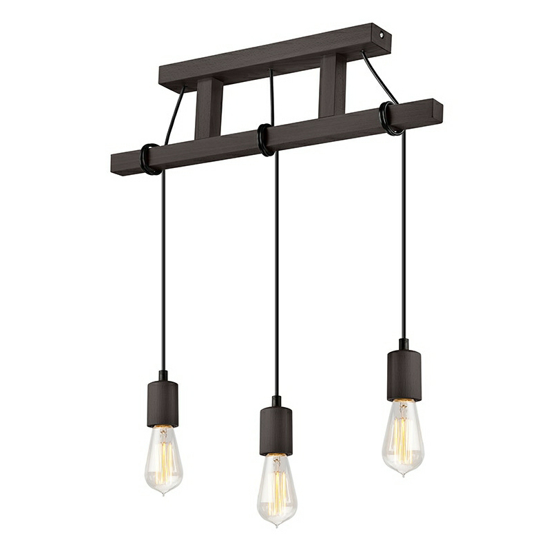 Lustra LEON wenge 3x60W E27, lemn