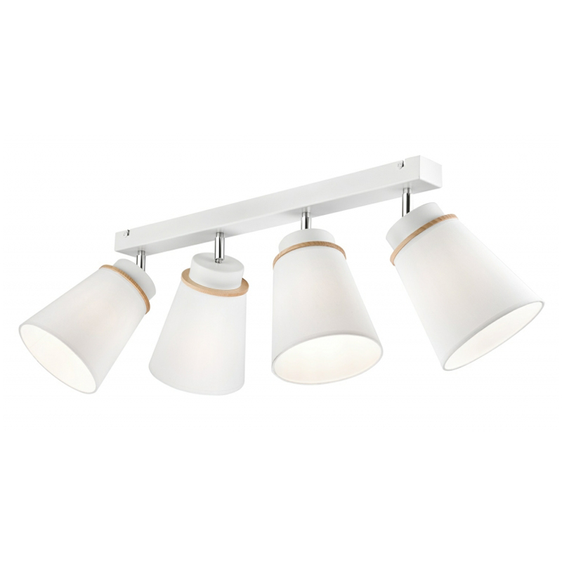 Lustra AGUSTINO alb 4x60W E27, textil LM 4.110 - 37578