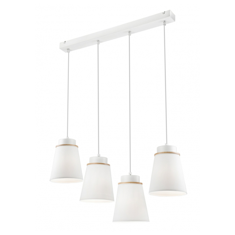Lustra AGUSTINO alb 4x60W E27, textil LM 4.110/A - 37622
