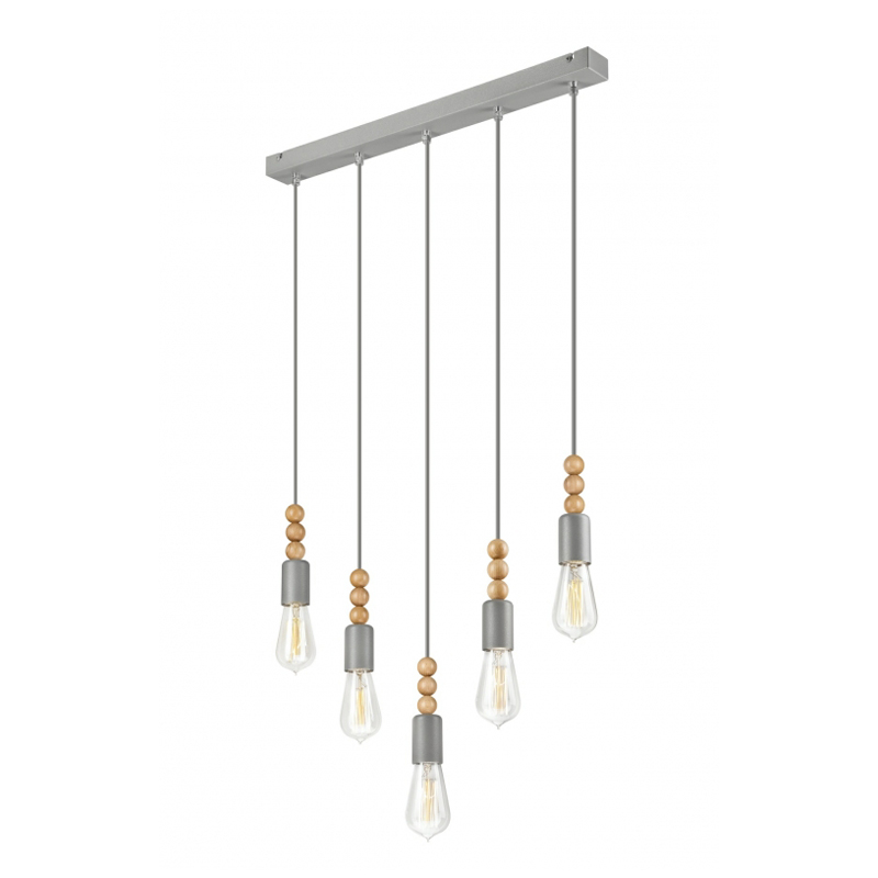 Lustra SIMON argintiu 5x60W E27, metal