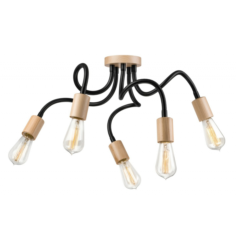 Lustra CAMERON negru 5x60W E27, metal