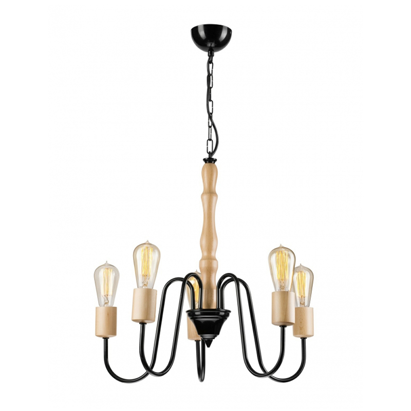 Lustra NORAH negru 5x60W E27, metal