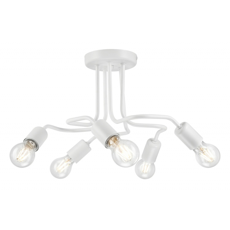 Lustra CHARLIE alb 5x60W E27, metal