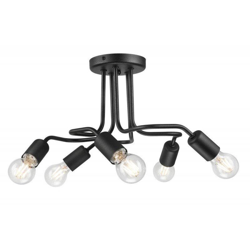 Lustra CHARLIE negru 5x60W E27, metal