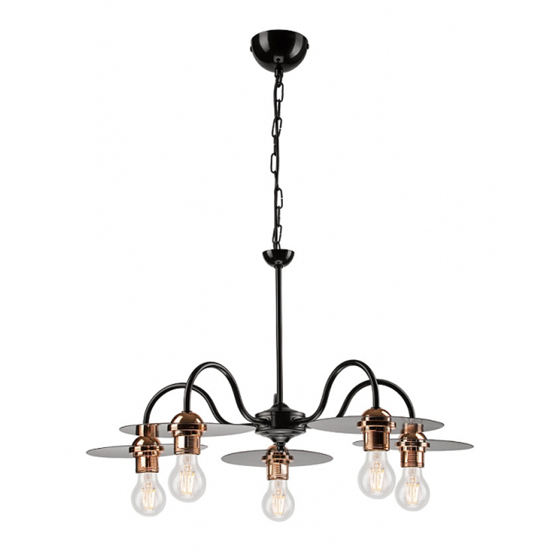 Lustra ALICE negru 5x60W E27, metal