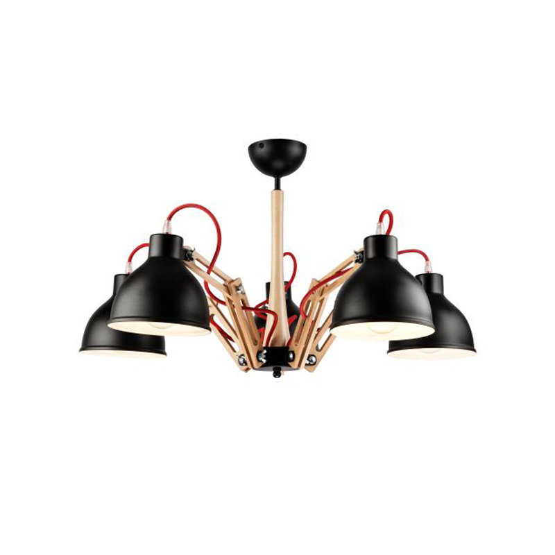 Lustra MARCELLO lemn natur 5x60W E27, metal