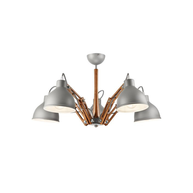 Lustra MARCELLO rustic - gri 5x60W E27, metal