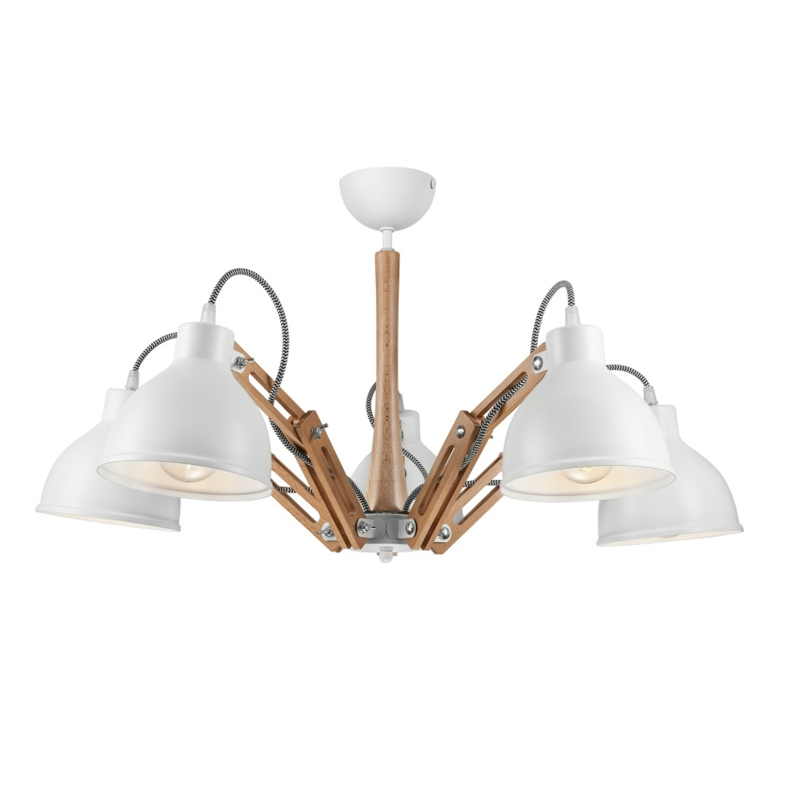 Lustra MARCELLO alb 5x60W E27, metal