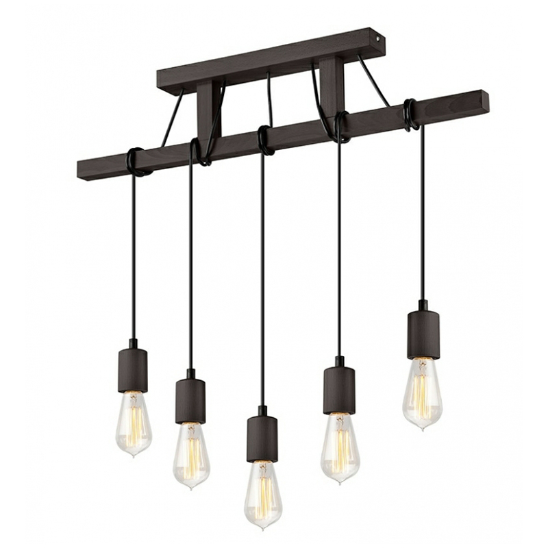 Lustra LEON wenge 5x60W E27, metal