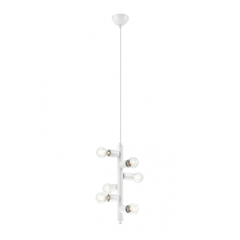 Lustra LINDA alb 6x60W E27, metal