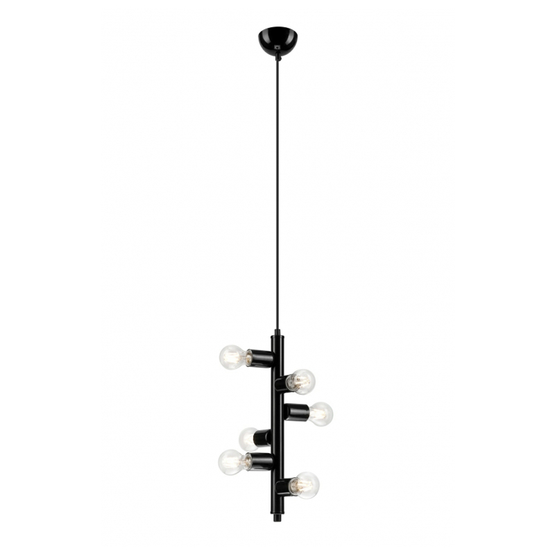 Lustra LINDA negru 6x60W E27, metal