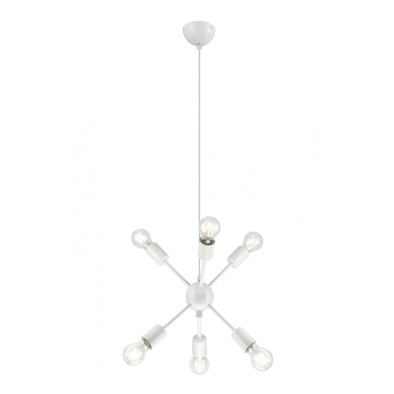 Lustra RUBY alb 6x60W E27, metal