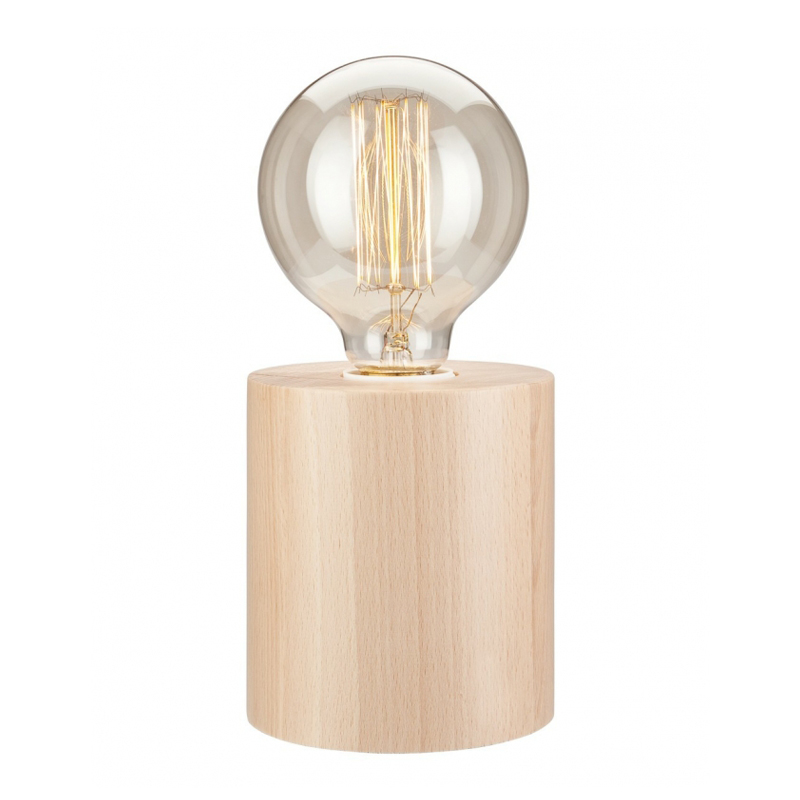 Veioza LEO natur 1x60W E27, lemn