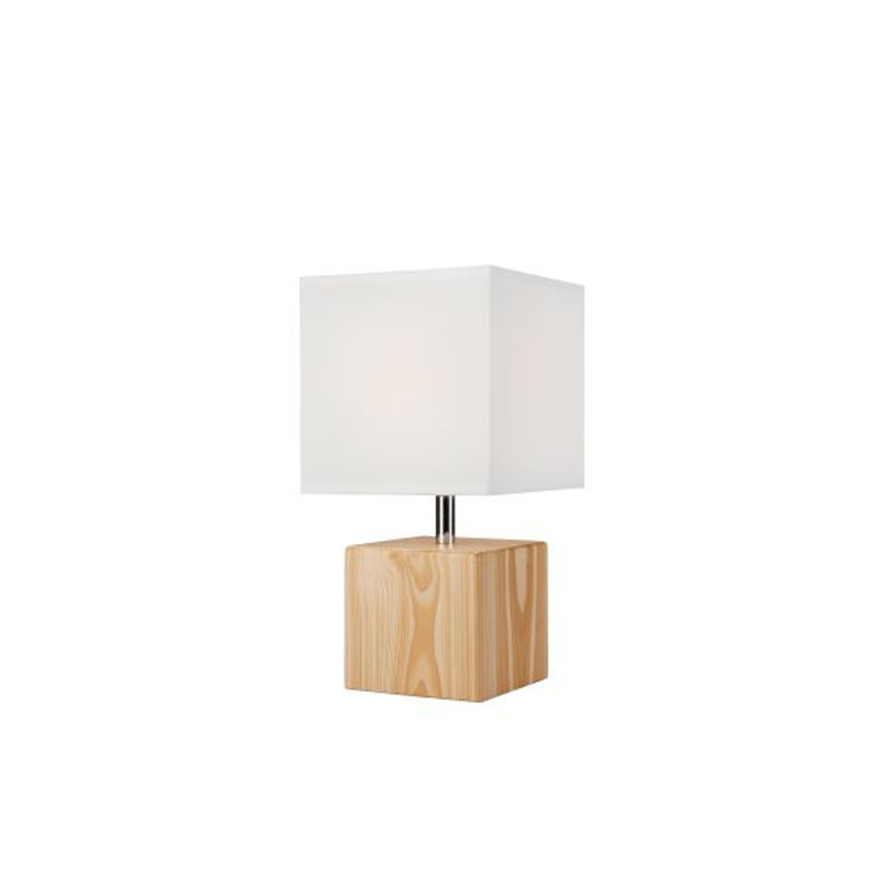 Veioza NATURA lemn natur 1x40W E14, textil