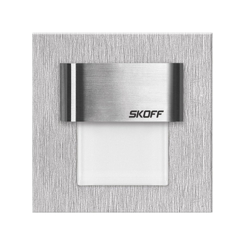 Spot Tango Mini LED inox, lumina calda, 0.4W, 10V, IP20