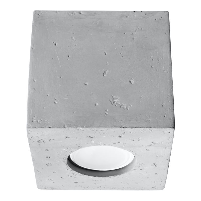 Plafoniera QUAD alb 1x40W GU10, beton
