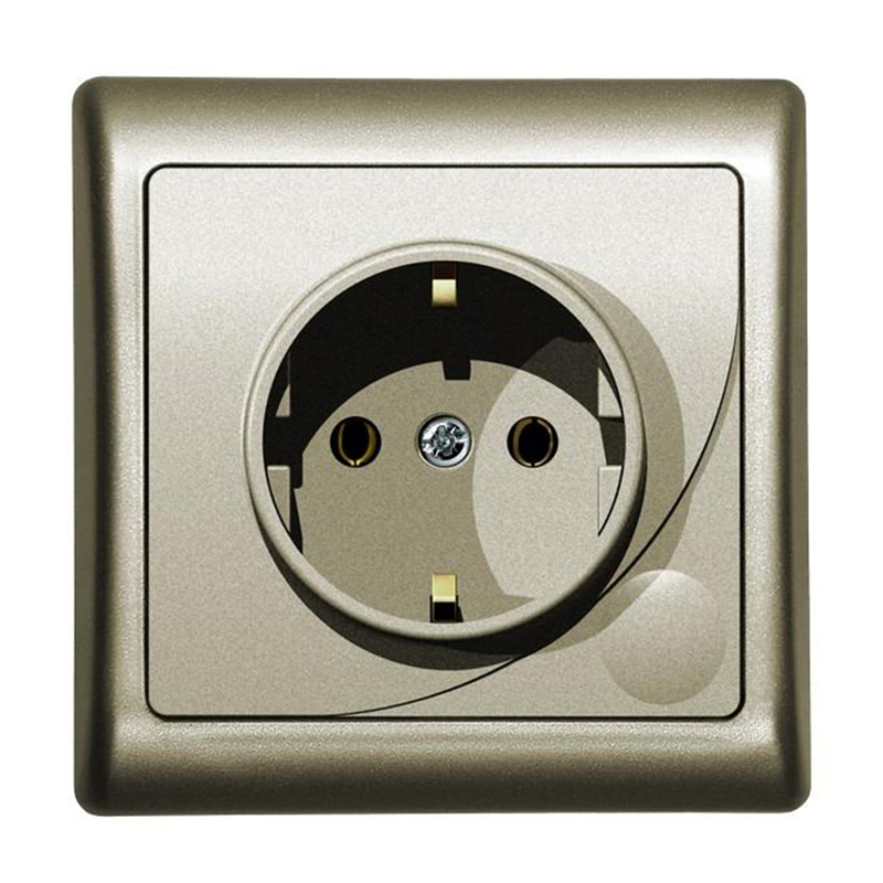 Efekt Priza schuko satin