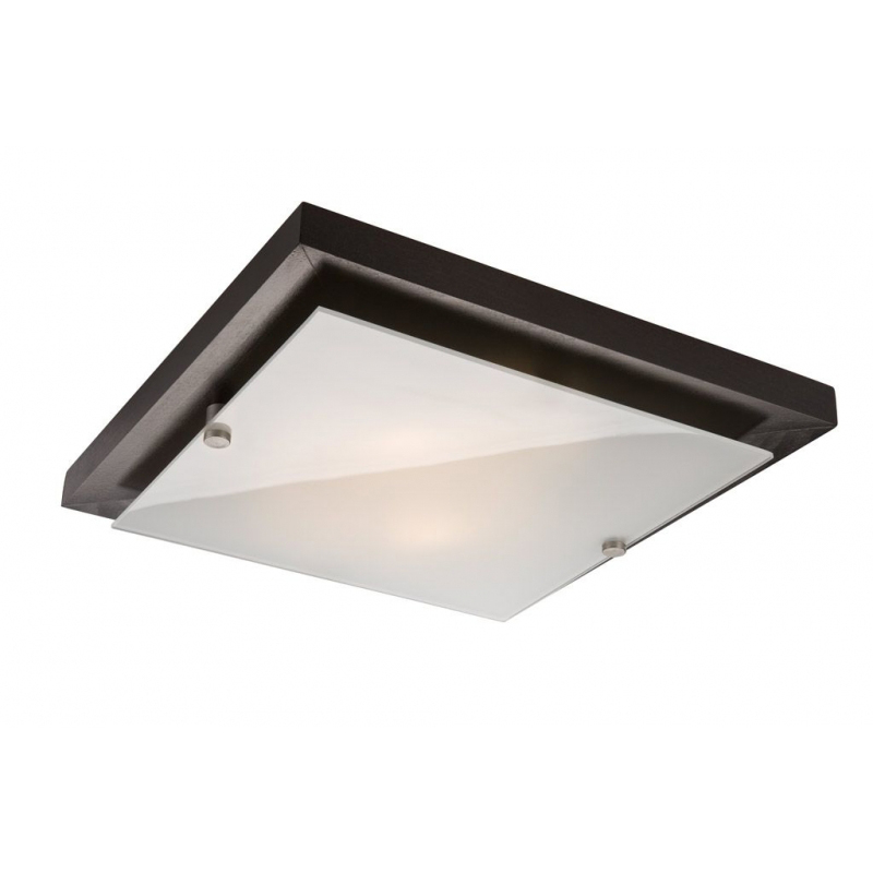 Plafoniera PEDRO wenge, 1x60W E27, sticla 