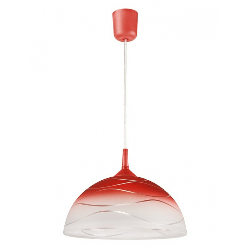 Pendul SFERA rosu-alb 1x60W E27, sticla 