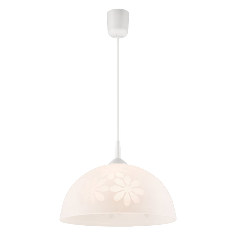 Lustra GARDEN flori alb 1x60W E27, sticla