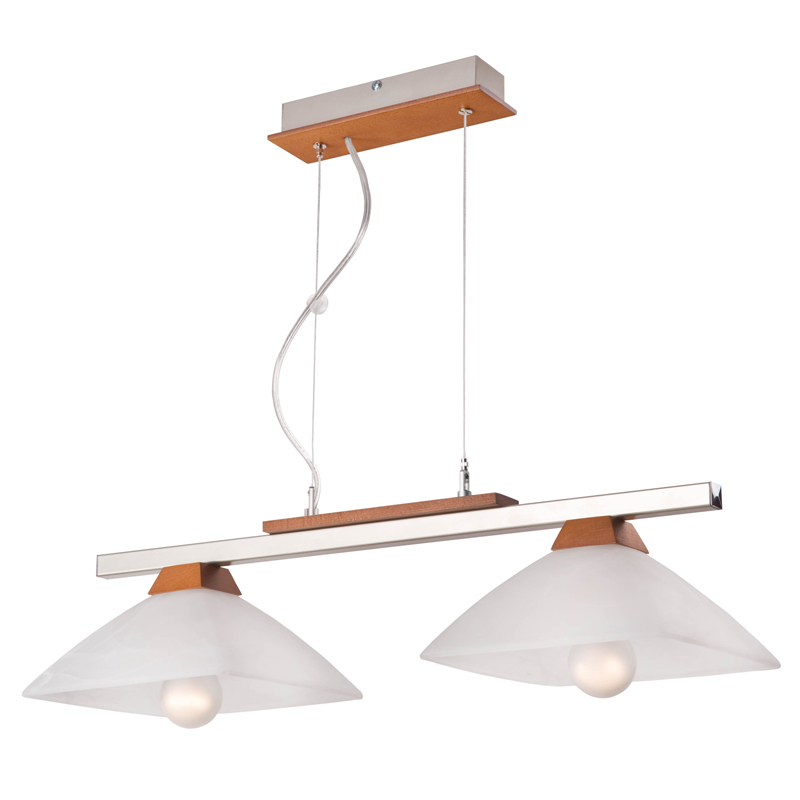 Lustra Ela wenge 2x60W E27, sticla