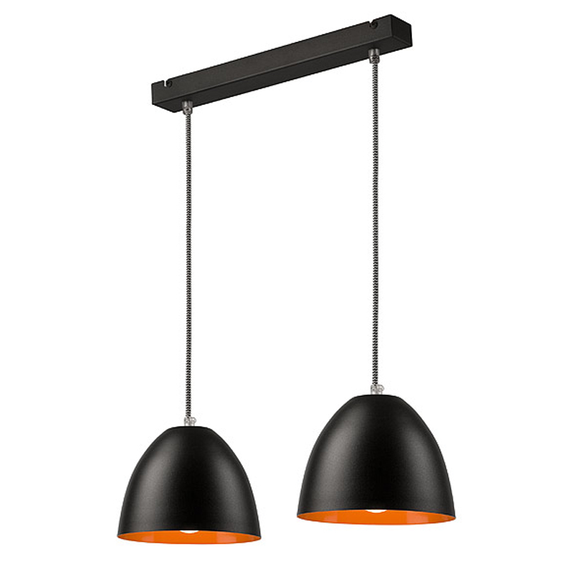 Lustra Livia negru 2x60W E27, metal