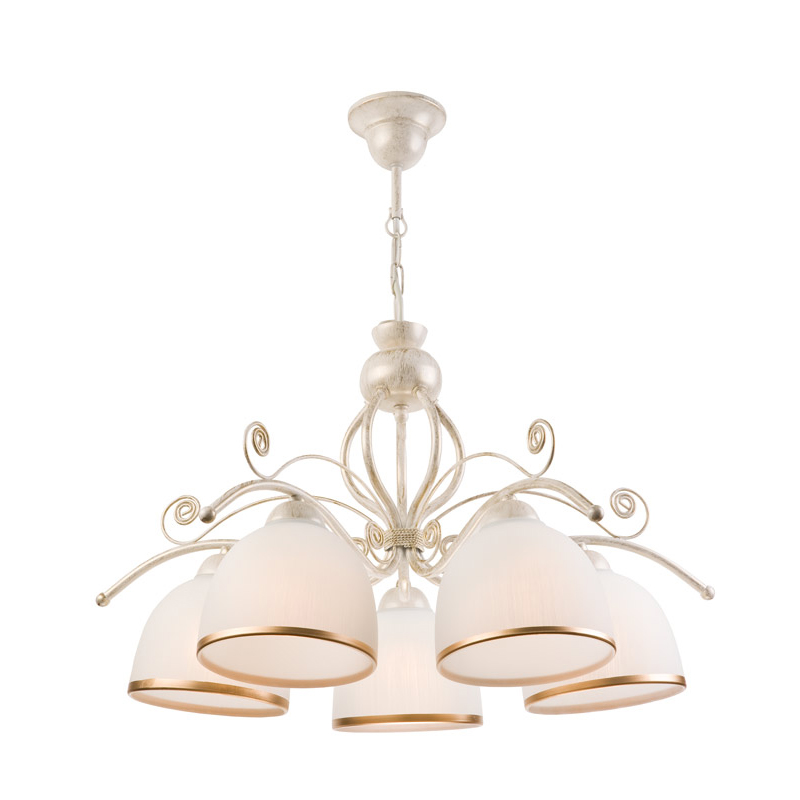 Lustra RETRO II alb 5x60W E27, sticla