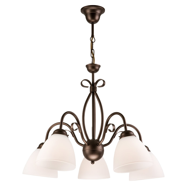 Lustra ADELLE maro 5x60W E27 , sticla 