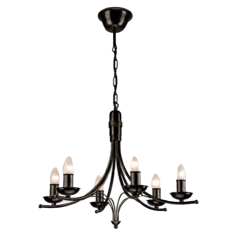 Lustra Luca negru 6x40W E14, metal