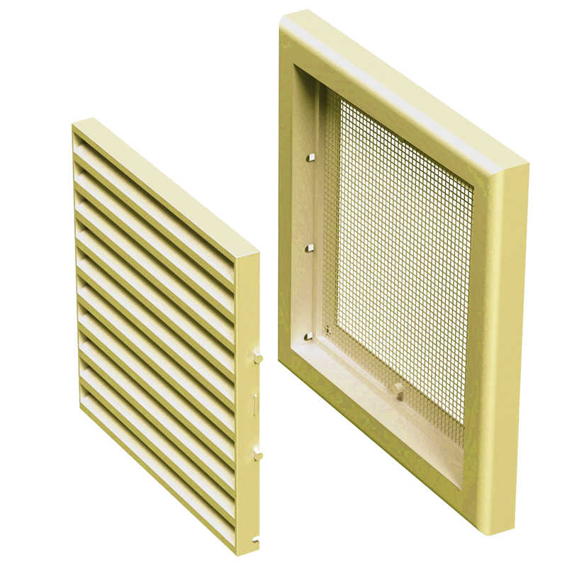 Grila ventilatie 154x154mm, bej