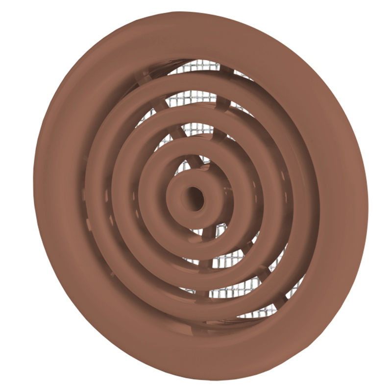 Grila usa cu plasa diam 50mm maro inchis