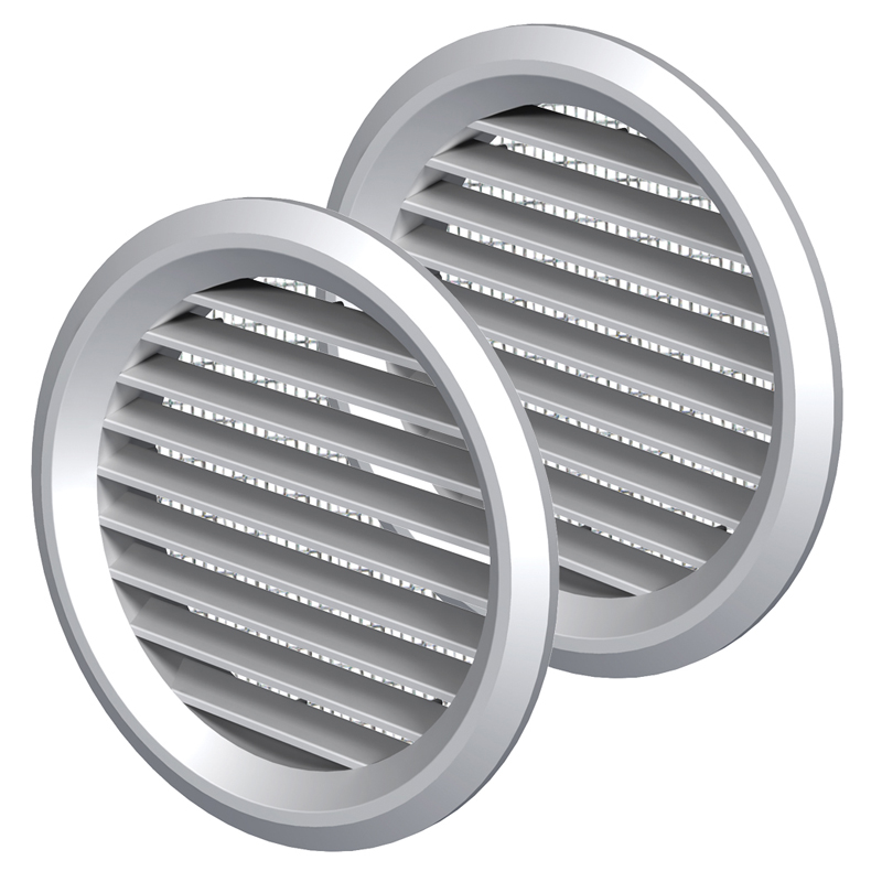 Set 2 grile usa diam 50mm,ABS, cu plasa