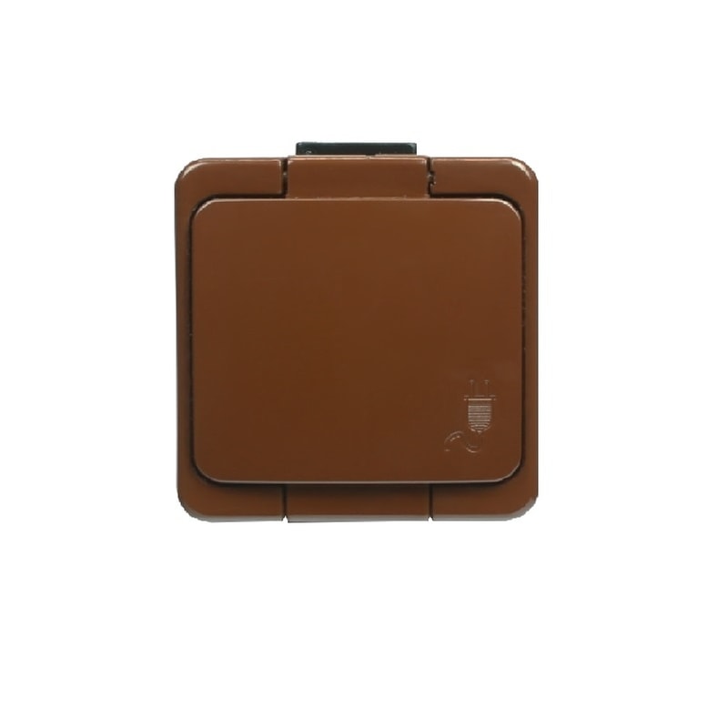 Smart Maro Priza schuko cu capac maro IP44, PT