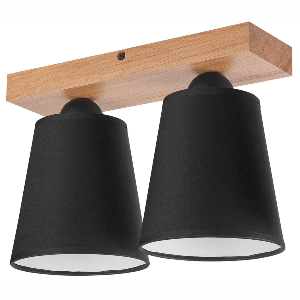 Plafoniera LULA negru 2x60W E27, textil