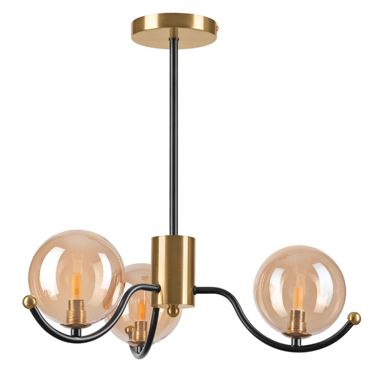 Lustra GEORGIA auriu LED 3x5W G9, sticla