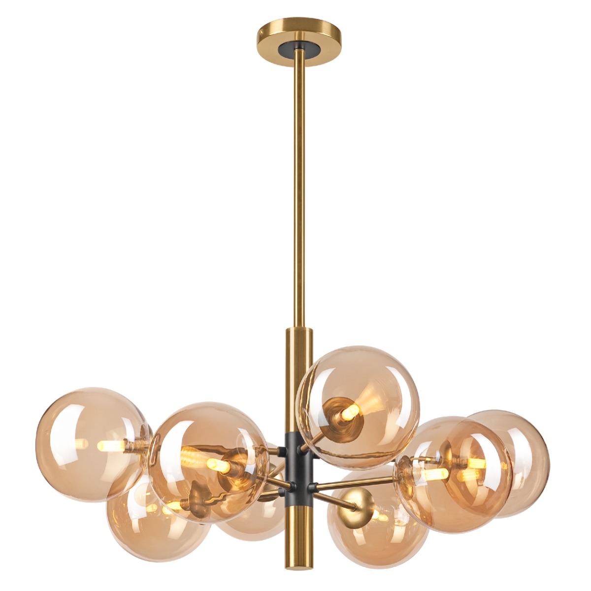 Lustra ROLLO auriu LED 8x5W G9, sticla