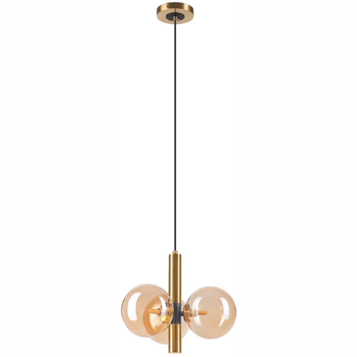 Lustra ROLLO auriu LED 3x5W G9, sticla
