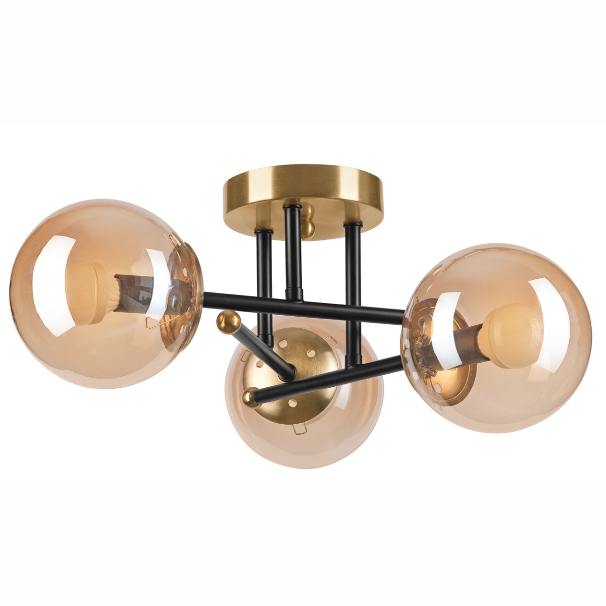Plafoniera MALENA auriu 3x40W (LED max 3x5W) E14, sticla