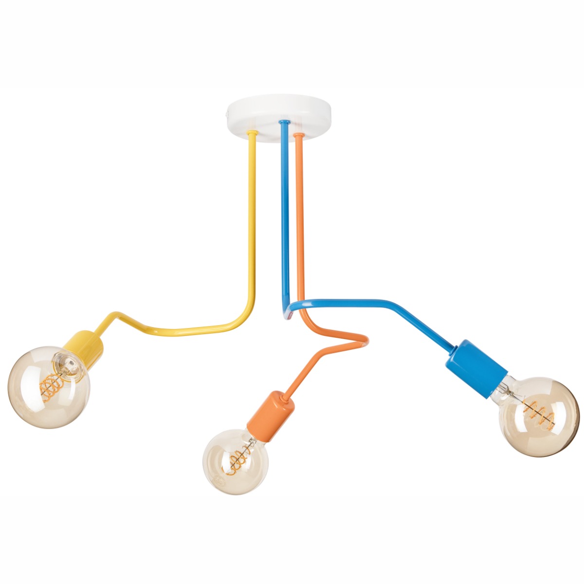 Plafoniera DOMINO multicolor 3x60W E27, metal 
