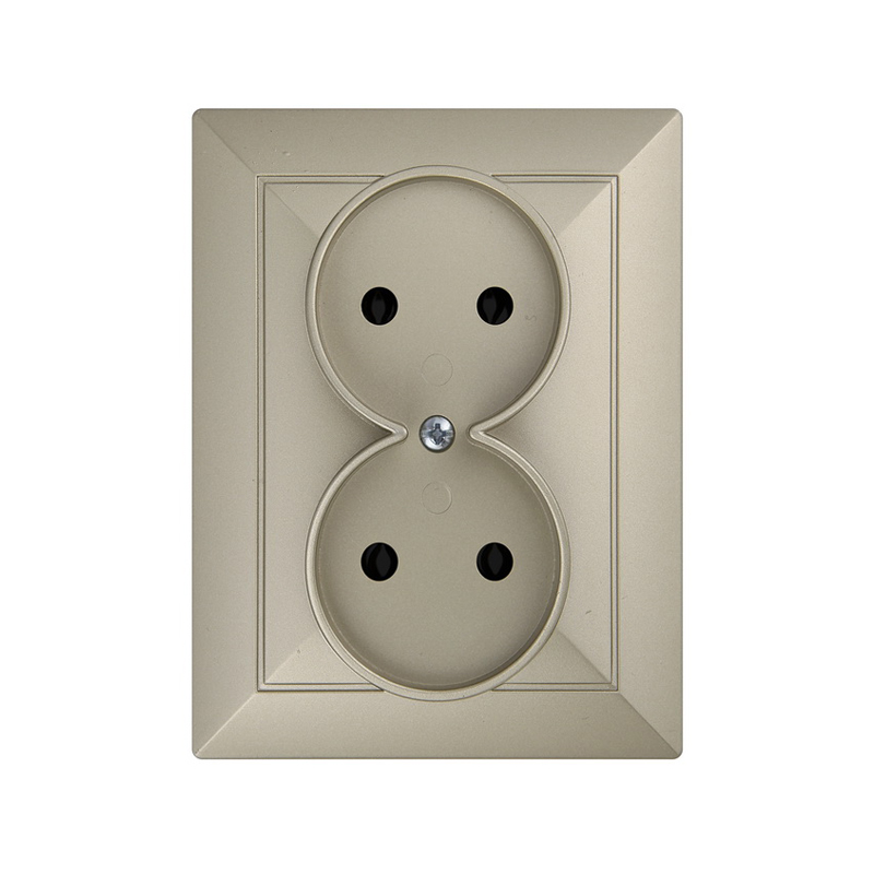 Perla Priza dubla 16A satin
