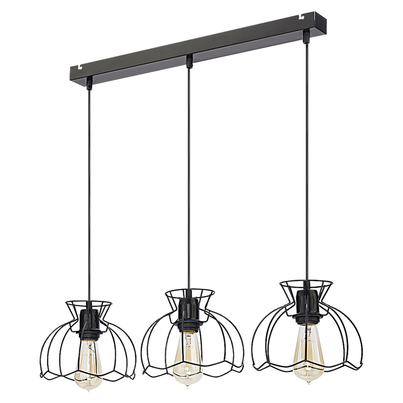Lustra SONATA negru 3x40W, E27, metal